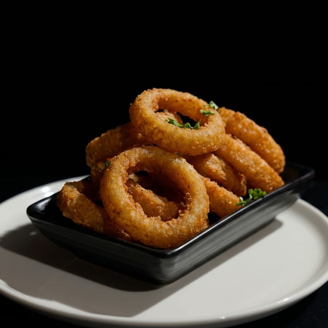 Beer Battered Onion Rings.